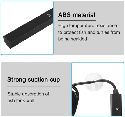 DONGKER Mini Aquarium Heater,USB 5W Submersible Fish Tank Heater with Anti Dry Burn Protection for 0.5-2L Aquarium Fish Tank...
