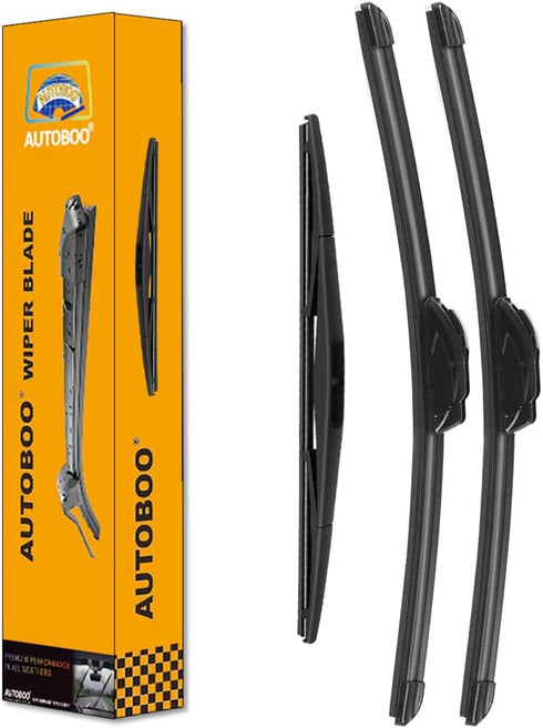 AUTOBOO Replacement for Honda Pilot Rear and Front Windshield Wiper Blade 2003-2008,3 Pieces 24"+21"+14 inch…...