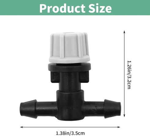 50Pcs 1/4" Micro Spray Irrigation Drippers Three-Way Integrated Atomizing Nozzle for Garden Greenhouse, Drip Irrigation System, Courtyard Cooling...