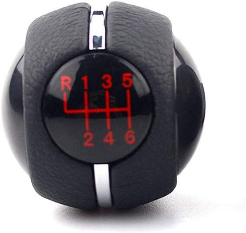 for Min Coper F55 F56 F54 F60 Manual Car Gear Shift Knob Shifter Cover Gaiter Leather Boot (Red-6 Speed)...
