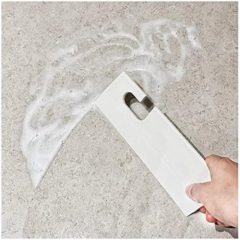 White Silicone Squeegee with Hanging Hole, Water Blade for Cleaning Kitchen Countertops Sink, Bathroom Shower Mirrors Glass, Car Windows Wiper Scr...