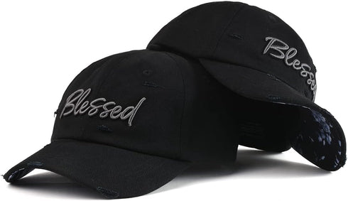 Bloomouflage Blessed Hat Distressed Black...