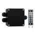 ABS IP67 Waterproof Dustproof Electrical Junction Box, with 15A 600V Barrier Terminal Cable Connector, 1 in/2 Out Power Junction Box?3.26*3.18*2.2...