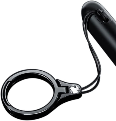Finger Ring Strap Kickstand, Bling Cubic Phone Holder Charm for Hand Grip Lanyard Holder for iPhone Loopy for Phone Case,Cell Phone,USB,Keys (Blac...