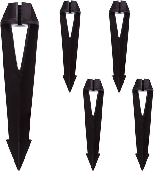 Landscape Lighting Stakes, Replacement Ground Stakes Plastic, 1/2 NPT Female Thread, 8 2/3" Length ABS Plastic for Outdoor Torch Lights 5-Pack Bro...
