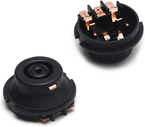 Fielect 2pcs Electric Kettle base Coupler Connector, Temperature Control Tip Top Base Socket Black 220V...