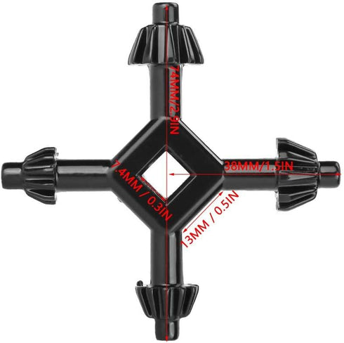 4 in 1 Drills Chuck Key, Multifunctional Steel Drills Chuck Key of 4 Way Universal Chuck for Most Drills and Power Tools...