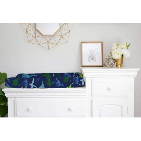 Baby Boy Changing Pad Cover Dinosaur Diaper Changing Mat Cover Sheets for Newborn Stretchy Changing Table Cover (Blue)...