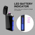 Dual Arc Plasma Lighter with LED Battery Indicator and Box, Rechargeable Windproof Flameless Electric Lighters for Fire Outdoors Camping Hiking Fr...