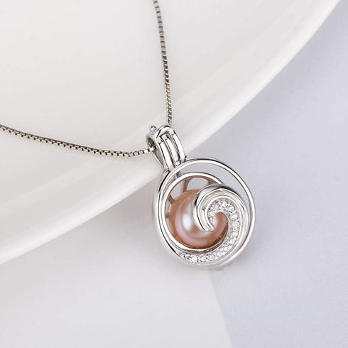 925 Sterling Silver Wave Cage Pendants Crafting Charm for DIY Necklace Bracelet Jewelry Making...