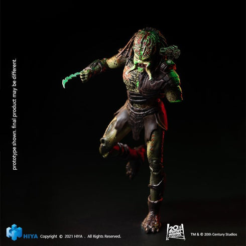 Hiya Toys Exquisite Mini Series 1/18 Scale 5 Inch Predators Battle Damage Berserker Predator Action Figure...
