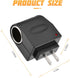 Universal AC to DC Car Cigarette Lighter Socket Adapter Converter, DC 12V 500mA Vehicle Power Inverters, Power Supply Transformer Wall Plug for Ca...