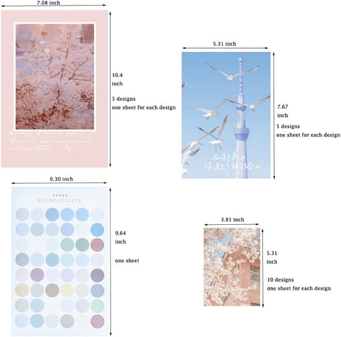 Cute Scrapbook Paper Decorative Scrapbooking Embellishment Supplies City Road Train DIY Decal for Arts Crafts Journaling Journals Planners Albums ...