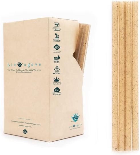Biodegradable 5.9" Cocktail Short Straws Made From Agave Fibers 150 Pcs | Plant-Based Eco-Friendly Products | Drinking Straws | Reusable Straws | ...