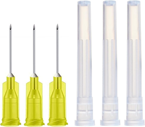 100Pack 30Ga 1/2 Inch Sterile Disposable Injection Needle with Cap for Scientific and Industrial Lab Dispensing Needl Accessories (30Ga)...