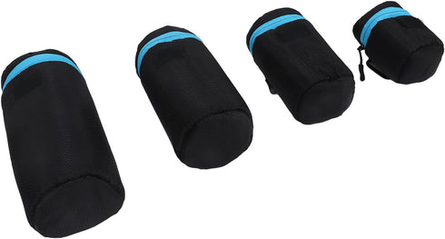 4Pcs Camera Lens Pouch, DSLR Camera Lens Pouch Neoprene Waterproof Lens Bag Zipper Bag with Metal Hook for Camera Lens...