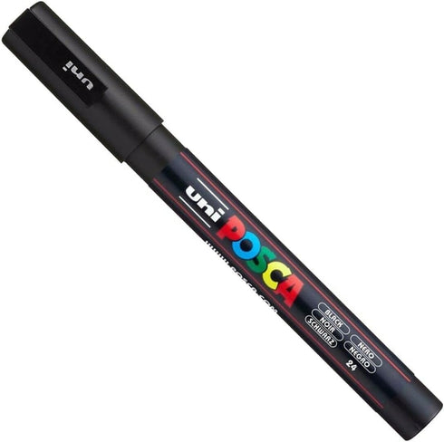 Uni Posca Paint Marker PC-3M Black, 3 Pens Pack(Japan Import)...