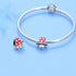 Cute Mushroom Charm 925 Sterling Silver with Red Enamel Bead Jewelry for Women European Bracelet Necklace...