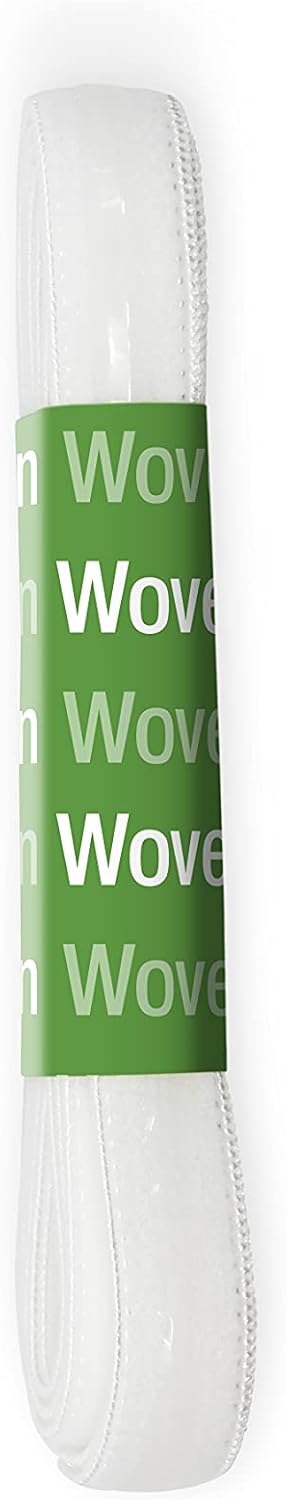 Dritz 9350W Plush-Back Non-Slip Woven Elastic, White, 3/8-Inch by 1-Yard...