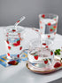 10 Oz Lovely Strawberry Clear Glass Tumbler with Lid and Straw....