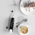 The HomeFlow Co.’s Milk Frother Handheld, Fast Electric Whisk Foam Maker for Coffee, Cappuccino, Latte, Frappe, Matcha, Hot Chocolate (Black & Whi...