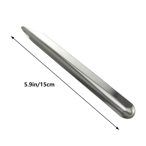 15cm Stainless Steel Spatula Scoops Lab Spatulas with Small Grooves...