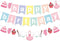 Baking Theme Macaroon Color Sweet Happy Birthday Bunting Garland Banner For Little Bakers Girls Kids Birthday Bakery Chef Cupcake Themed Party Sup...