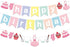 Baking Theme Macaroon Color Sweet Happy Birthday Bunting Garland Banner For Little Bakers Girls Kids Birthday Bakery Chef Cupcake Themed Party Sup...