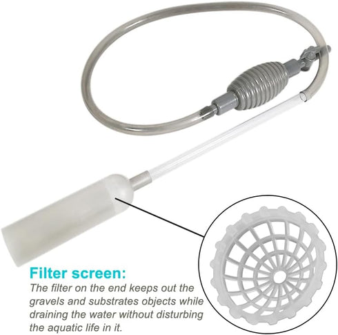 5.7FT Aquarium Siphon Vacuum Cleaner for Fish Tank Cleaning Gravel & Sand & Change The Water...