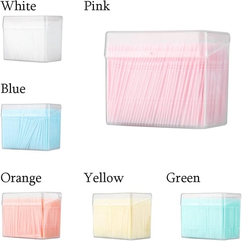 1100pcs Soft Plastic Double-Head Brushed Toothpick Oral Care Interdental Brush...