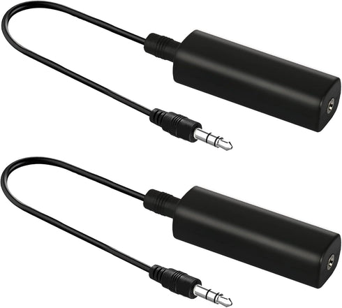 2 Packs Ground Loop Noise Isolator for Car Audio/Home Stereo System, Ground Loop Isolator with 3.5mm Audio Cable......
