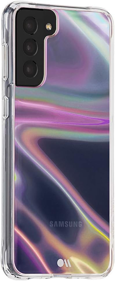 Case-Mate - SOAP Bubble - Case for Samsung Galaxy S21 Plus 5G - Swirled Iridescent Design - 10 ft Drop Protection - 6.7 inch - Iridescent Swirl...