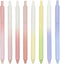 Retractable Gel Pens,8ct Black Ink 0.5mm Fine Point Pens Comfort Grip Smooth Writing Pens with Aesthetic Gradient Color Barrel for Journaling Note...