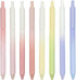 Retractable Gel Pens,8ct Black Ink 0.5mm Fine Point Pens Comfort Grip Smooth Writing Pens with Aesthetic Gradient Color Barrel for Journaling Note...