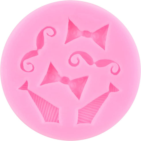 Father's Day Molds Dad Molds Candy Chocolate Silicone Molds Heart Bow Tie Molds Beard Fondant Molds For Cake Topper Decoration Chocolate Polymer C...