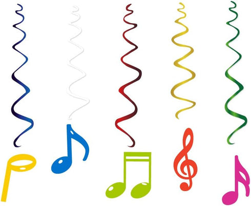 CC HOME 30Pack Music Note Hanging Swirls Piano Musical Note Ceiling Streamer Birthday Party Decorations Emotional Music Themed Party Favors for Ho...