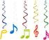 CC HOME 30Pack Music Note Hanging Swirls Piano Musical Note Ceiling Streamer Birthday Party Decorations Emotional Music Themed Party Favors for Ho...