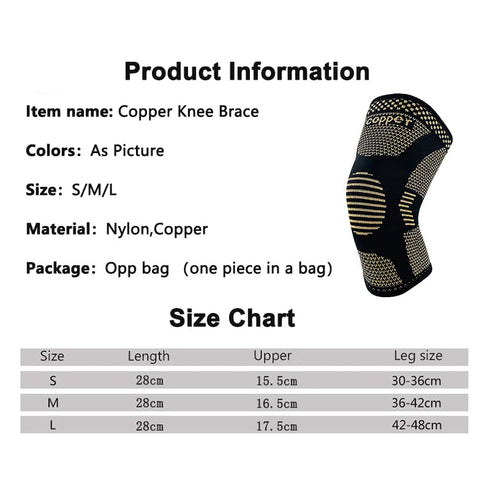 DUJIA Copper Knee Brace for Knee Pain 2 Pack with Patella Gel Pads and Side Stabilizers - Workout,Arthritis Pain Relief and Support (Black+copper,...