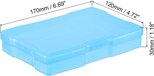 PATIKIL 4x6 Photo Storage Box, 4 Pack Photo Boxes Storage Photo Organizer Cases Storage Container Picture Boxes Plastic for 4x6 Pictures Sticker S...