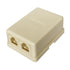 NECABLES Phone Jack Surface Mount Dual Port Telephone Jack Box 4 Screw Terminals to 2 RJ11 6P4C Female Ivory...