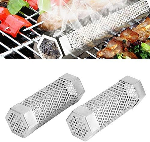 2PCS Premium Pellet Smoker Tube 6 inches 5 Hours of Billowing Smoke for Any Grill or Smoker, Hot or Cold Smoking An Easy and Way to Provide Smokin...