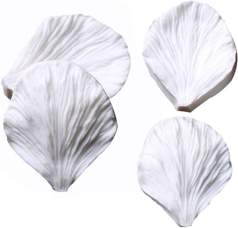 KALAIEN 5pcs Stainless Steel Peony Cutter 2pcs Fondant Silicone Mold Gumpaste Peony Sugarcraft Flower Veining Mold Veiner Petal Making Tool...