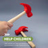 3 Pcs Wooden Hammer Toys Simulation Hammers Model Small Maintenance Tools for Kids (Red+Green)...