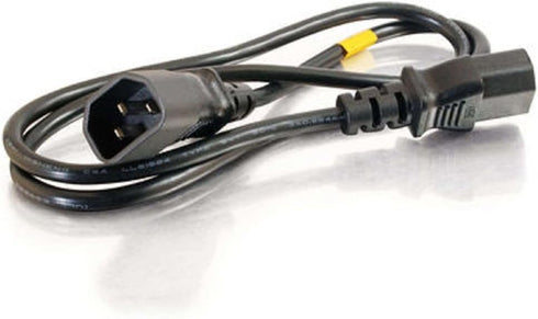 C2G Power Cord, Short Extension Cord, Power Extension Cord, 16 AWG, Black, 1 Foot (0.30 Meters), Cables to Go 29964...