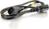 C2G Power Cord, Short Extension Cord, Power Extension Cord, 16 AWG, Black, 1 Foot (0.30 Meters), Cables to Go 29964...