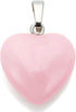 Jovivi Natural Rose Quartz Crystal Heart Necklace Love Heart Shaped Healing Stone Chakra Reiki Pointed Gemstone Necklace Mothers Day Gifts...