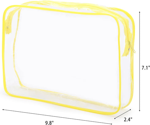 Tbestmax 10 Pack Clear Cosmetic Bags Makeup Bags Portable Waterproof TSA Approved Travel Toiletry Bags Organizer...