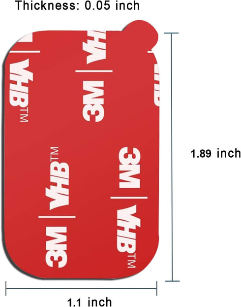 15 Pack Very High Bond Rectangle 3M Sticky Adhesive Replacement Kit, for Magnetic Car Dashboard Phone Mount Base Sticker Parts Double Side 3M VHB ...