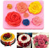 2PCS Rose Flowers silicone molds Cake Chocolate Mold wedding Cake Decorating Tools Fondant Sugarcraft Cake Molds...