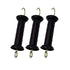 3 Pcs Plastic Electric Fence Gate Handle Insulators, Gate Handle with Spring (Black)...